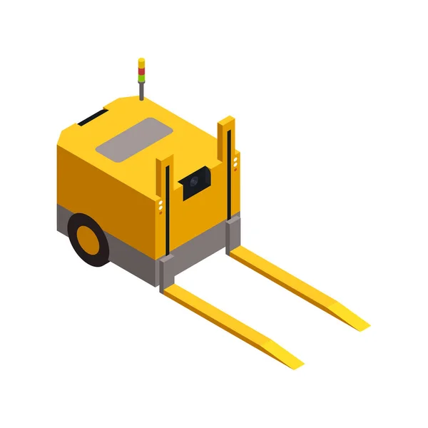 Isometric Warehouse Forklift Illustration — Stock Vector