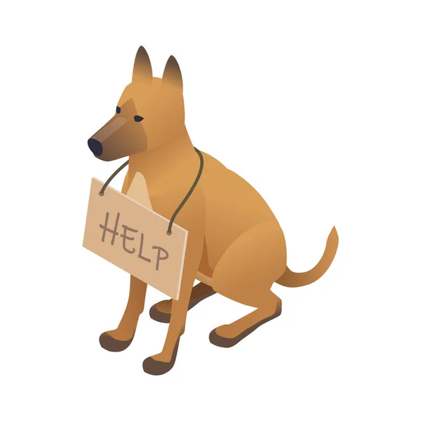 Välgörenhet för hundar vektor Illustration — Stock vektor
