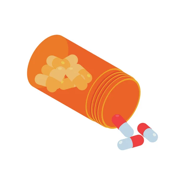 Illustrazione delle pillole farmaceutiche — Vettoriale Stock