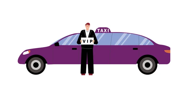 Vip Taxi Illustrazione — Vettoriale Stock