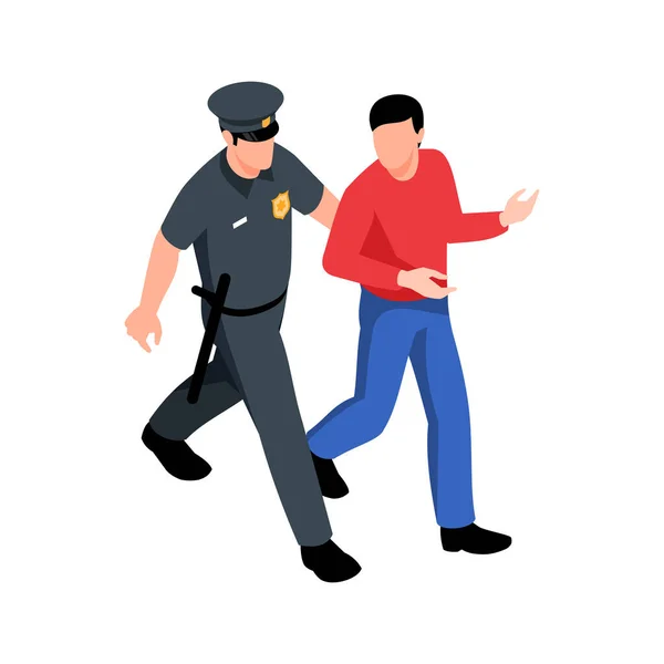 Arresterad man Illustration — Stock vektor