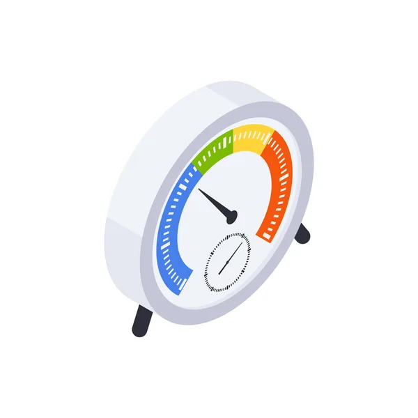 Weather Barometer Isometric Composition — Stock Vector