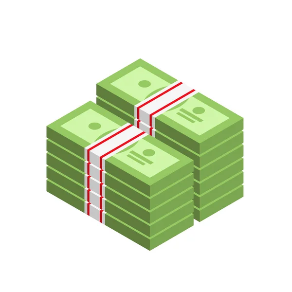 Stack di banconote Composizione — Vettoriale Stock