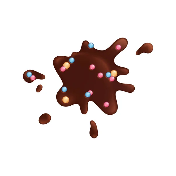 Csokoládéfoltos máz összetétel — Stock Vector