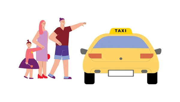 Taxi Flat Illustrazione — Vettoriale Stock