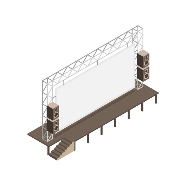 Open Cinema Screen — Stockvector