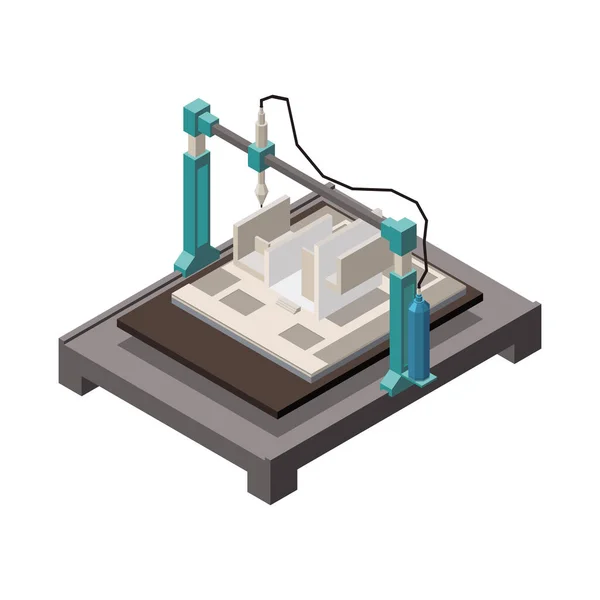 Illustration zum Hausmodelldruck — Stockvektor