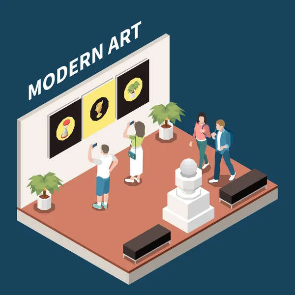 Modern Art Exhibition — Stock Vector