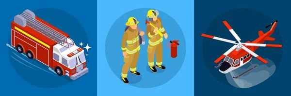 Bannière horizontale de lutte contre l'incendie — Image vectorielle