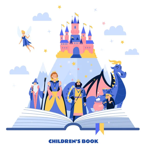Książka dla dzieci Ilustracja kreskówki — Wektor stockowy