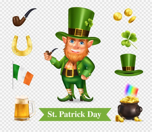 Saint Patrick Day Transparent Set — Stock Vector