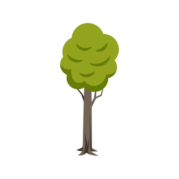 Icono plano del árbol — Vector de stock