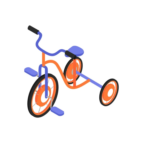 Isometric Bicycle Illustration — Stock Vector