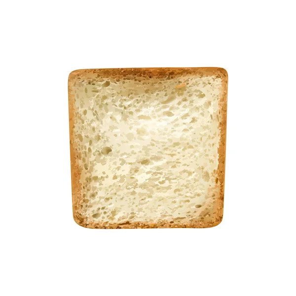 Rebanada de pan tostado Composición realista — Vector de stock