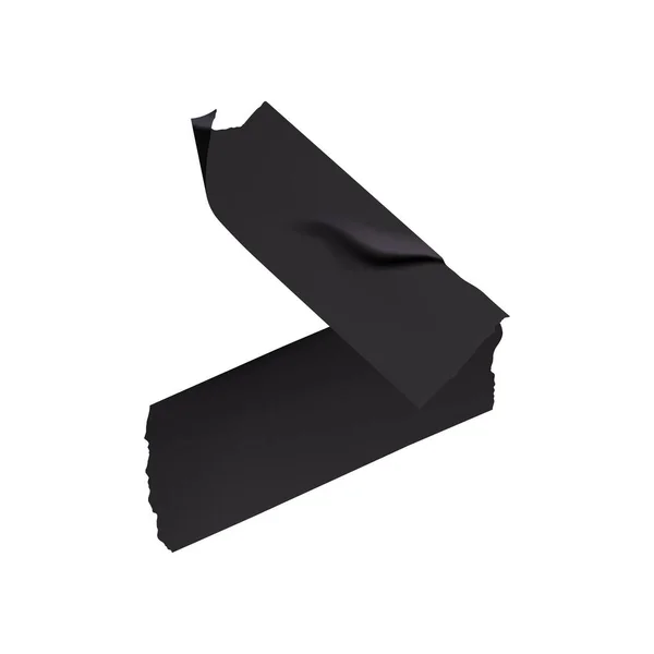 Ilustración de cinta adhesiva negra — Vector de stock