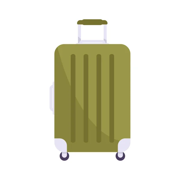 Icono de bolsa de equipaje plana — Vector de stock