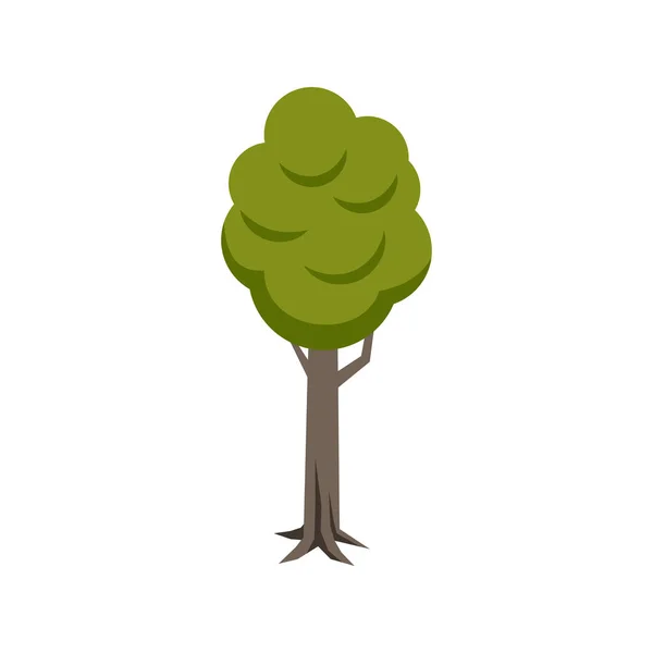 평평 한 나무 꼭대기 — 스톡 벡터