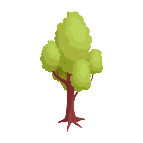 Composición isométrica de árbol único — Vector de stock