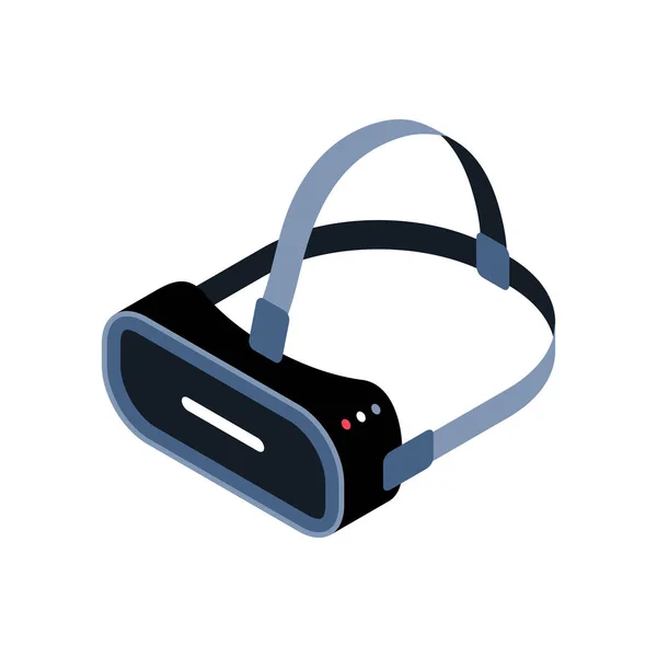 Icone di realtà aumentata virtuale impostate con persone dispositivi portatili simulatori isolati su sfondo bianco illustrazione vettoriale 3d — Vettoriale Stock