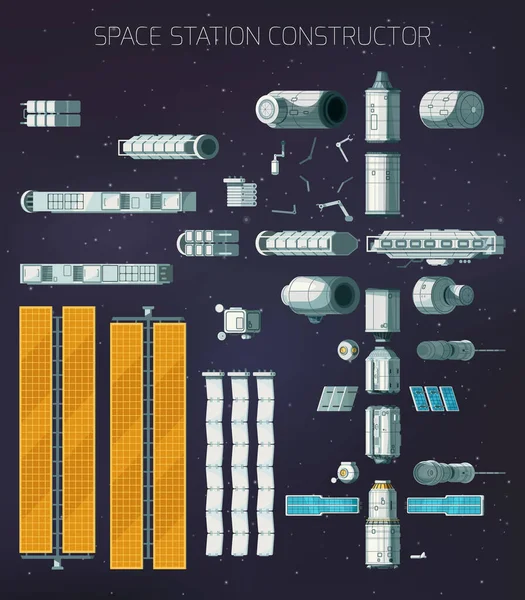 Space Station Constructor — Stock Vector