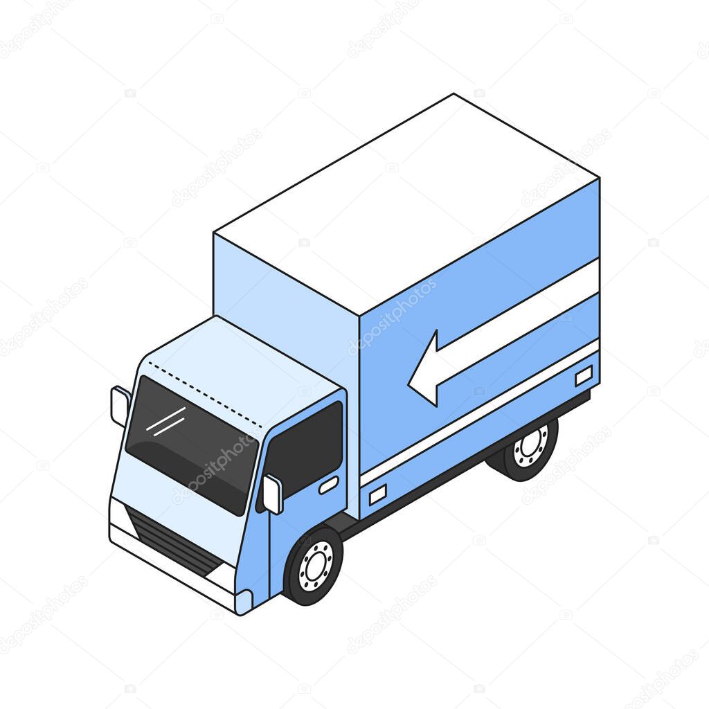 Isometric Truck Illustration