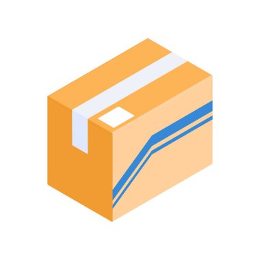 Isometric Karton Paket Bileşimi