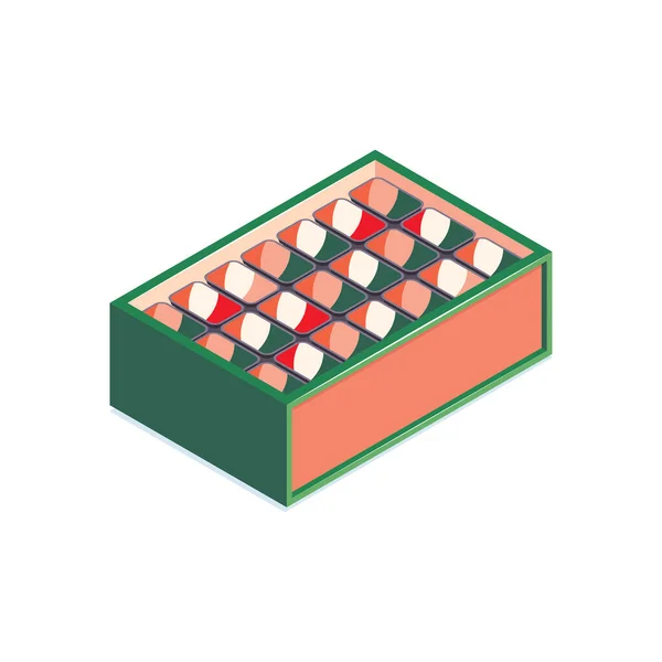 Süpermarket Stand Isometric Kompozisyonu — Stok Vektör