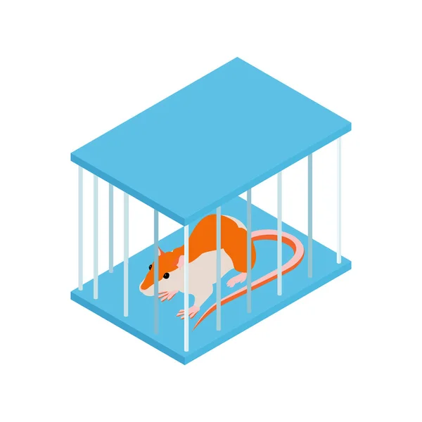 Composition de la cage de souris pour animaux domestiques — Image vectorielle