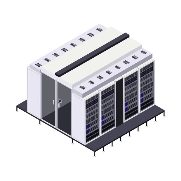 Composición de enfriamiento del centro de datos — Vector de stock