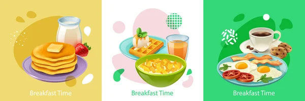 Begreppet frukostdesign — Stock vektor