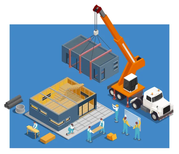 Composition modulaire de construction de camion — Image vectorielle