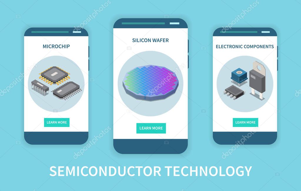 Semiconductor Chips Vertical Banners