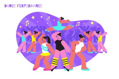 Dans Performans Düz Kompozisyonu