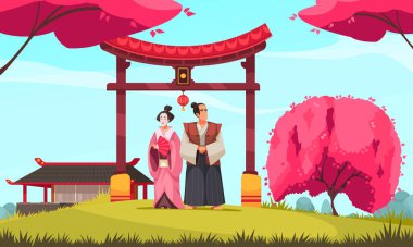 Geleneksel Japon Çift Kompozisyonu