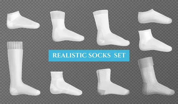 Průhledná sada rozložení ponožek — Stockový vektor