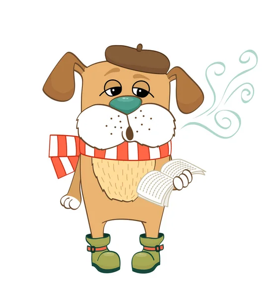 Kreslený pes ilustrace — Stockový vektor