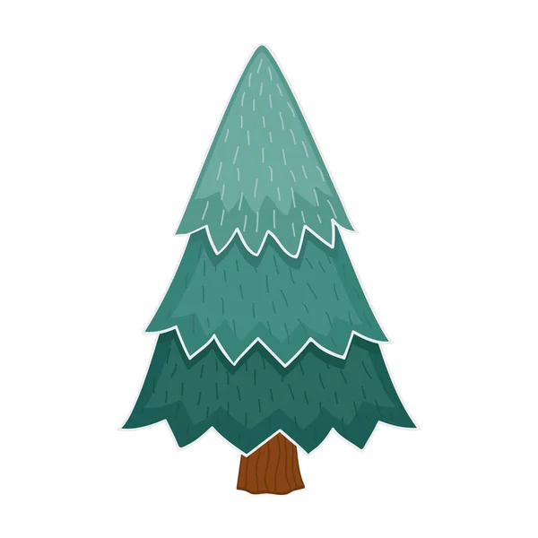 Illustrazione albero di abete — Vettoriale Stock