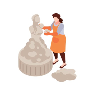 Heykeltıraş 3d İllüstrasyon