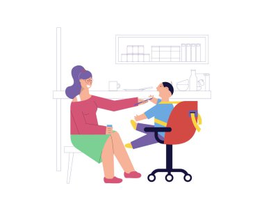 Düz Bakıcı İllüstrasyonu