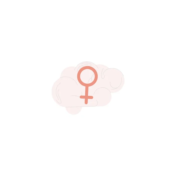 Female Gender Flat Symbol — Stock Vector