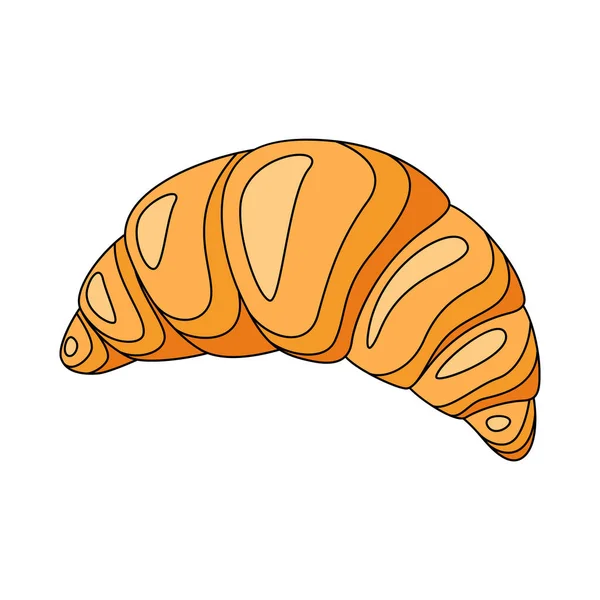 Flache Croissant Ikone — Stockvektor