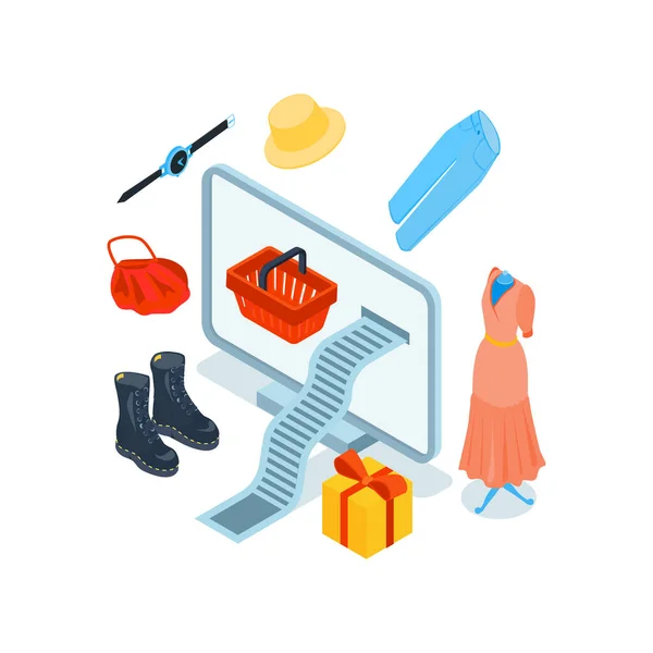 Concept d'achat en ligne — Image vectorielle