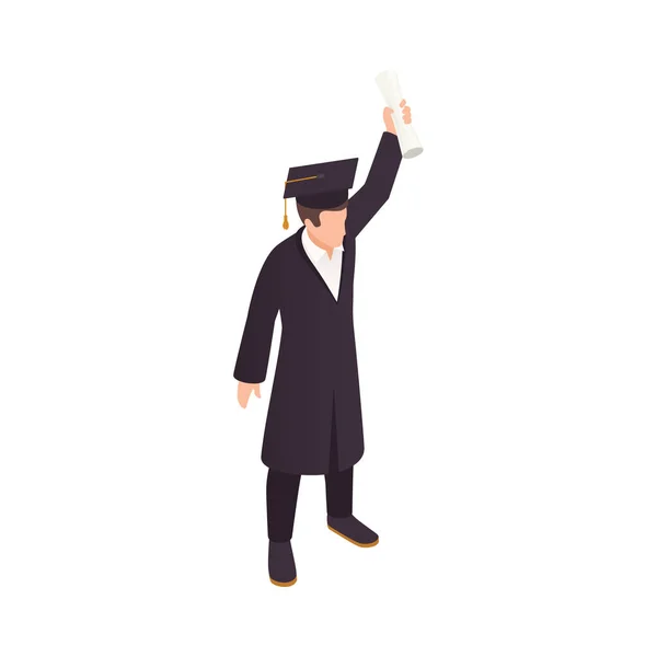 Illustration des diplômés du secondaire — Image vectorielle