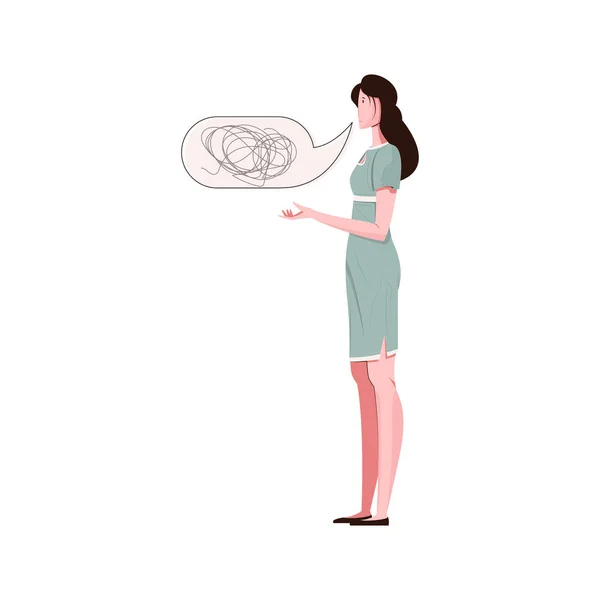 Woman Speech Bubble Icon — Stock Vector