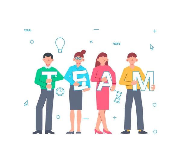 Concepto de trabajo en equipo — Vector de stock