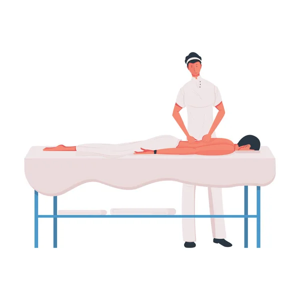 Massage Illustration plate — Image vectorielle