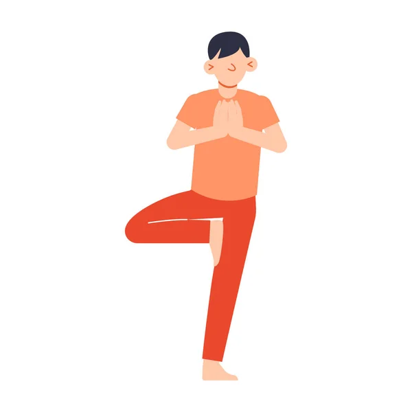 Icono plano de yoga — Vector de stock
