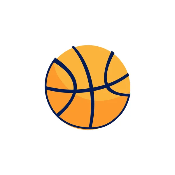 Doodle Basket Icona di palla — Vettoriale Stock