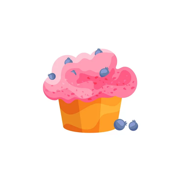 Cupcake Flache Illustration — Stockvektor