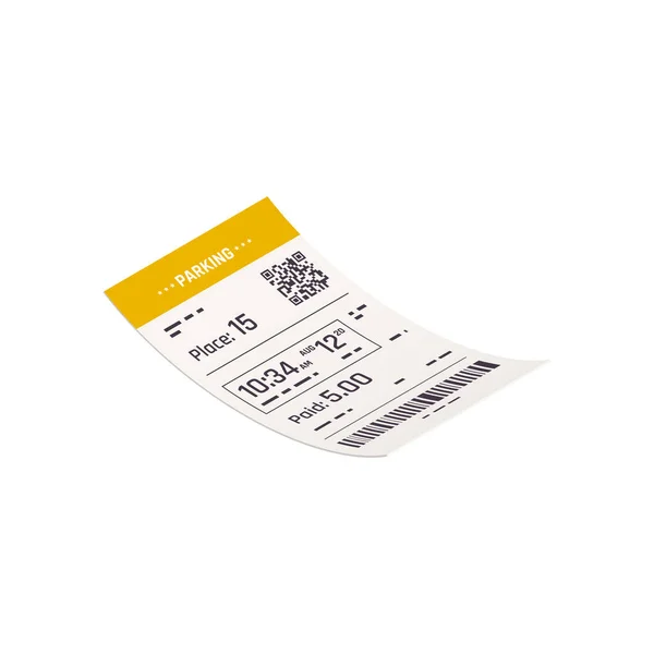 Parking Ticket Icon — Stock Vector